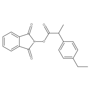 1,3-dioxo-2,3-dihydro-1H-isoindol-2-yl 2-(4-ethylphenyl)propanoate结构式