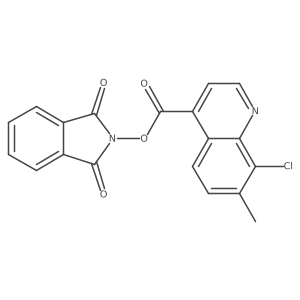 1,3-dioxo-2,3-dihydro-1H-isoindol-2-yl 8-chloro-7-methylquinoline-4-carboxylate结构式