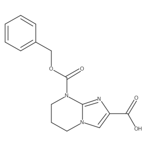 8-Phenylmethoxycarbonyl-6,7-dihydro-5H-imidazo[1,2-a]pyrimidine-2-carboxylic acid结构式