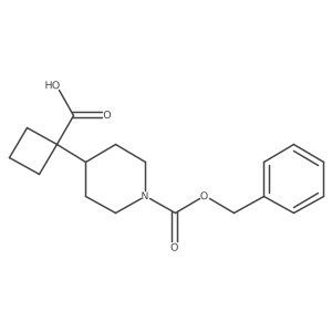 1-(1-Phenylmethoxycarbonylpiperidin-4-yl)cyclobutane-1-carboxylic acid结构式
