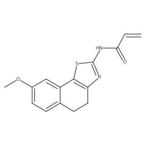 N-(8-Methoxy-4,5-dihydrobenzo[g][1,3]benzothiazol-2-yl)prop-2-enamide Structure