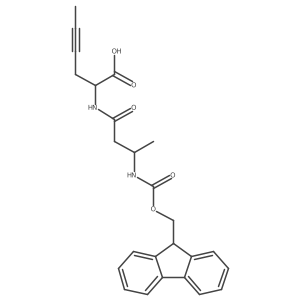 2-[(3R)-3-({[(9H-fluoren-9-yl)methoxy]carbonyl}amino)butanamido]hex-4-ynoic acid结构式