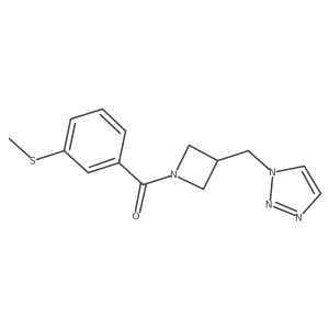 1-({1-[3-(methylsulfanyl)benzoyl]azetidin-3-yl}methyl)-1H-1,2,3-triazole Structure