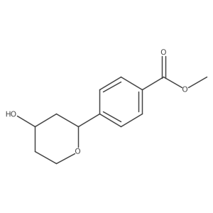 Methyl 4-(4-hydroxytetrahydro-2H-pyran-2-YL)benzoate Structure