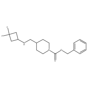 4-[(3,3-Difluoro-cyclobutylamino)-methyl]-piperidine-1-carboxylic acid benzyl ester结构式