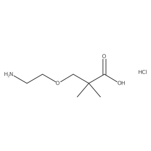 3-(2-Aminoethoxy)-2,2-dimethylpropanoic acid hydrochloride Structure