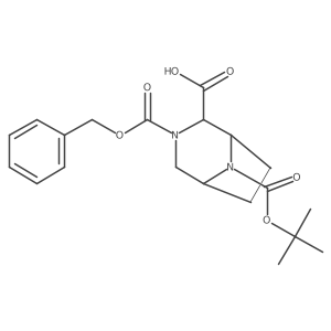 3-Benzyloxycarbonyl-8-tert-butoxycarbonyl-3,8-diazabicyclo[3.2.1]octane-2-carboxylic acid Structure