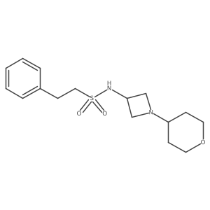 N-[1-(oxan-4-yl)azetidin-3-yl]-2-phenylethane-1-sulfonamide Structure