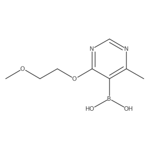 B-[4-(2-methoxyethoxy)-6-methyl-5-pyrimidinyl]Boronic acid结构式