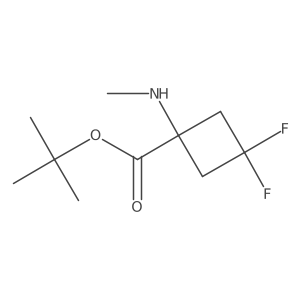 Tert-butyl 3,3-difluoro-1-(methylamino)cyclobutane-1-carboxylate Structure