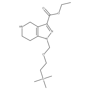 ethyl 1-{[2-(trimethylsilyl)ethoxy]methyl}-1H,4H,5H,6H,7H-pyrazolo[4,3-c]pyridine-3-carboxylate Structure