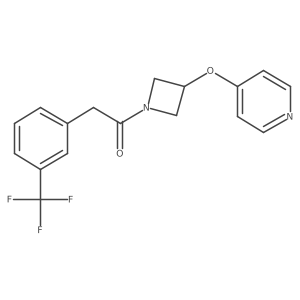 1-[3-(Pyridin-4-yloxy)azetidin-1-yl]-2-[3-(trifluoromethyl)phenyl]ethan-1-one结构式