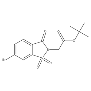 Tert-butyl 2-(6-bromo-1,1,3-trioxo-2,3-dihydro-1lambda6,2-benzothiazol-2-yl)acetate结构式