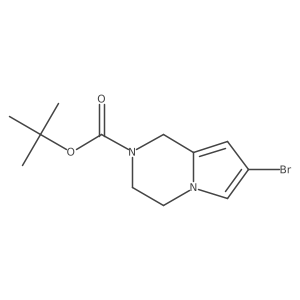 tert-butyl 7-bromo-1H,2H,3H,4H-pyrrolo[1,2-a]pyrazine-2-carboxylate结构式