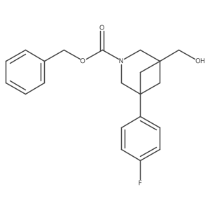 Benzyl 1-(4-fluorophenyl)-5-(hydroxymethyl)-3-azabicyclo[3.1.1]heptane-3-carboxylate Structure