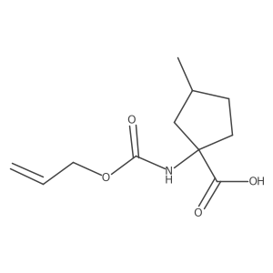 3-Methyl-1-{[(prop-2-en-1-yloxy)carbonyl]amino}cyclopentane-1-carboxylic acid结构式