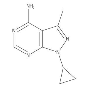 1-Cyclopropyl-3-iodo-1H-pyrazolo[3,4-d]pyrimidin-4-amine Structure