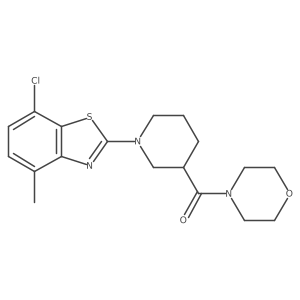 7-Chloro-4-methyl-2-[3-(morpholine-4-carbonyl)piperidin-1-yl]-1,3-benzothiazole结构式