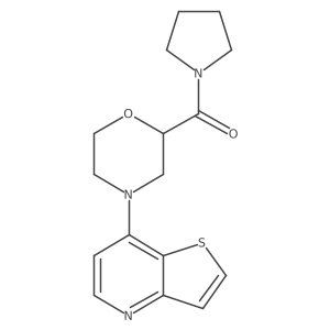 2-(Pyrrolidine-1-carbonyl)-4-{thieno[3,2-b]pyridin-7-yl}morpholine Structure