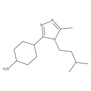4-{4-[2-(dimethylamino)ethyl]-5-methyl-4H-1,2,4-triazol-3-yl}cyclohexan-1-amine结构式