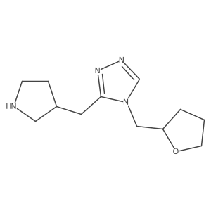 4-[(oxolan-2-yl)methyl]-3-[(pyrrolidin-3-yl)methyl]-4H-1,2,4-triazole Structure