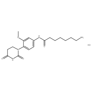 7-amino-N-[4-(2,4-dioxo-1,3-diazinan-1-yl)-3-methoxyphenyl]heptanamidehydrochloride结构式