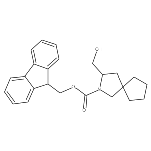 (9H-fluoren-9-yl)methyl 3-(hydroxymethyl)-2-azaspiro[4.4]nonane-2-carboxylate结构式