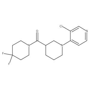 3-Chloro-4-[3-(4,4-difluoropiperidine-1-carbonyl)piperidin-1-yl]pyridine结构式