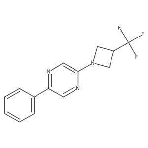 2-Phenyl-5-[3-(trifluoromethyl)azetidin-1-yl]pyrazine结构式