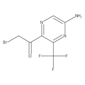 1-(5-Amino-3-(trifluoromethyl)pyrazin-2-yl)-2-bromoethan-1-one结构式