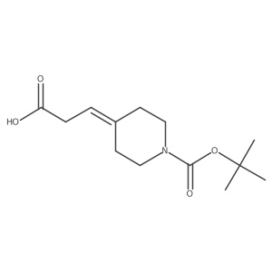 3-[1-(Tert-butoxycarbonyl)piperidin-4-ylidene]propanoic acid Structure