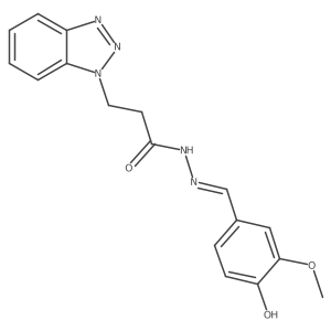 3-(1H-benzotriazol-1-yl)-N'-[(E)-(4-hydroxy-3-methoxyphenyl)methylidene]propanehydrazide Structure