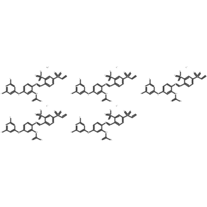 Benzenesulfonic acid, 2-a[2-a[2-a[(aminocarbonyl)aamino]a-a4-a[(2,a6-adifluoro-a4-apyrimidinyl)aamino]aphenyl]adiazenyl]a-a5-a(ethenylsulfonyl)a-a, potassium sodium salt (5:4:1) Structure
