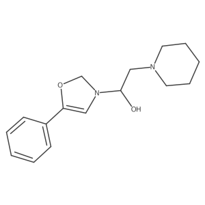 1-(5-Phenyloxazol-3-yl)-2-(piperidin-1-yl)ethanol结构式