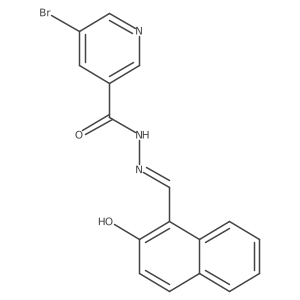 5-bromo-N''-[(Z)-(2-keto-1-naphthylidene)methyl]nicotinohydrazide Structure