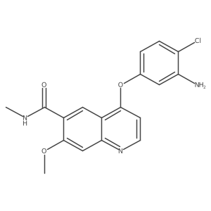 N6-methyl-4-(3-amino-4-chlorophenoxy)-7-methoxy-6-quinolinecarboxamide Structure