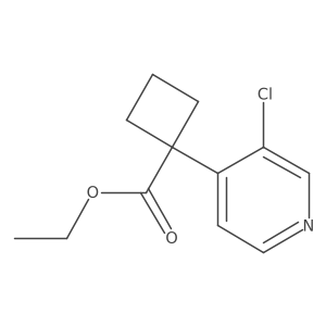 Ethyl 1-(3-chloro-4-pyridinyl)cyclobutanecarboxylate结构式