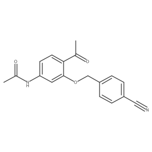 N-[4-Acetyl-3-[(4-cyanophenyl)methoxy]phenyl]acetamide结构式