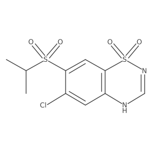 2H-1,2,4-Benzothiadiazine, 6-chloro-7-[(1-methylethyl)sulfonyl]-, 1,1-dioxide Structure