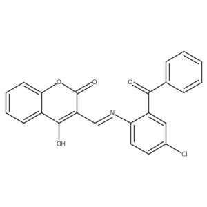 (Z)-3-(((2-benzoyl-4-chlorophenyl)amino)methylene)chroman-2,4-dione Structure