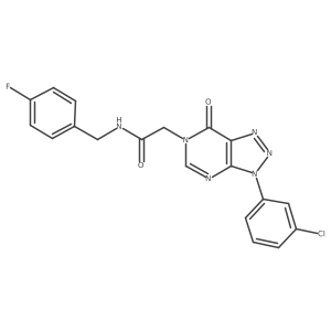 2-(3-(3-chlorophenyl)-7-oxo-3H-[1,2,3]triazolo[4,5-d]pyrimidin-6(7H)-yl)-N-(4-fluorobenzyl)acetamide Structure