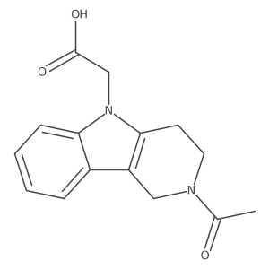 (2-Acetyl-1,2,3,4-tetrahydro-pyrido[4,3-b]indol-5-yl)-acetic acid结构式