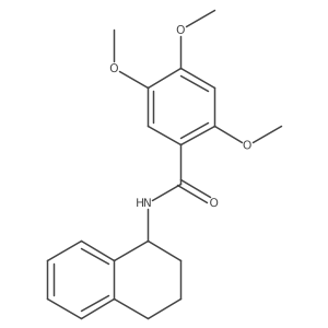 2,4,5-trimethoxy-N-(1,2,3,4-tetrahydronaphthalen-1-yl)benzamide结构式