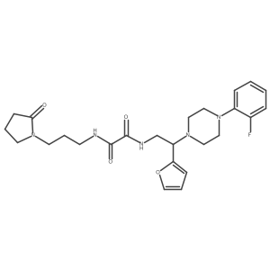 N1-(2-(4-(2-fluorophenyl)piperazin-1-yl)-2-(furan-2-yl)ethyl)-N2-(3-(2-oxopyrrolidin-1-yl)propyl)oxalamide Structure