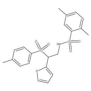 N-(2-(furan-2-yl)-2-tosylethyl)-2,5-dimethylbenzenesulfonamide Structure
