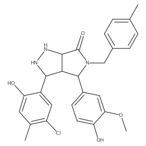 3-(5-Chloro-2-hydroxy-4-methylphenyl)-4-(4-hydroxy-3-methoxyphenyl)-5-[(4-methylphenyl)methyl]-1,2,3,3a,4,6a-hexahydropyrrolo[3,4-c]pyrazol-6-one Structure