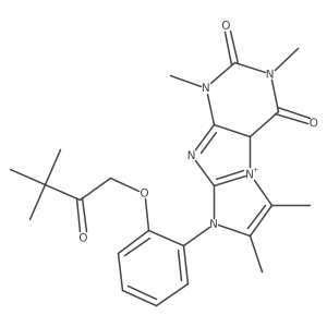 8-[2-(3,3-dimethyl-2-oxobutoxy)phenyl]-1,3,6,7-tetramethyl-1H,2H,3H,4H,8H-imidazo[1,2-g]purine-2,4-dione结构式