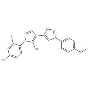 1-(4-bromo-2-fluorophenyl)-4-(3-(4-methoxyphenyl)-1,2,4-oxadiazol-5-yl)-1H-1,2,3-triazol-5-amine Structure