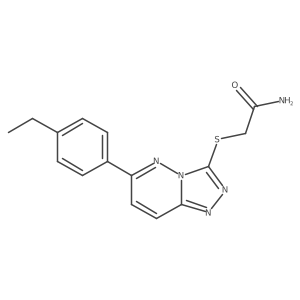 2-((6-(4-Ethylphenyl)-[1,2,4]triazolo[4,3-b]pyridazin-3-yl)thio)acetamide结构式