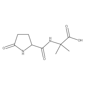 2-methyl-2-[[(2S)-5-oxopyrrolidine-2-carbonyl]amino]propanoic acid结构式